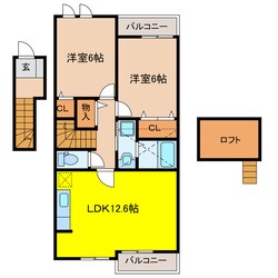 菊川駅 徒歩21分 2階の物件間取画像